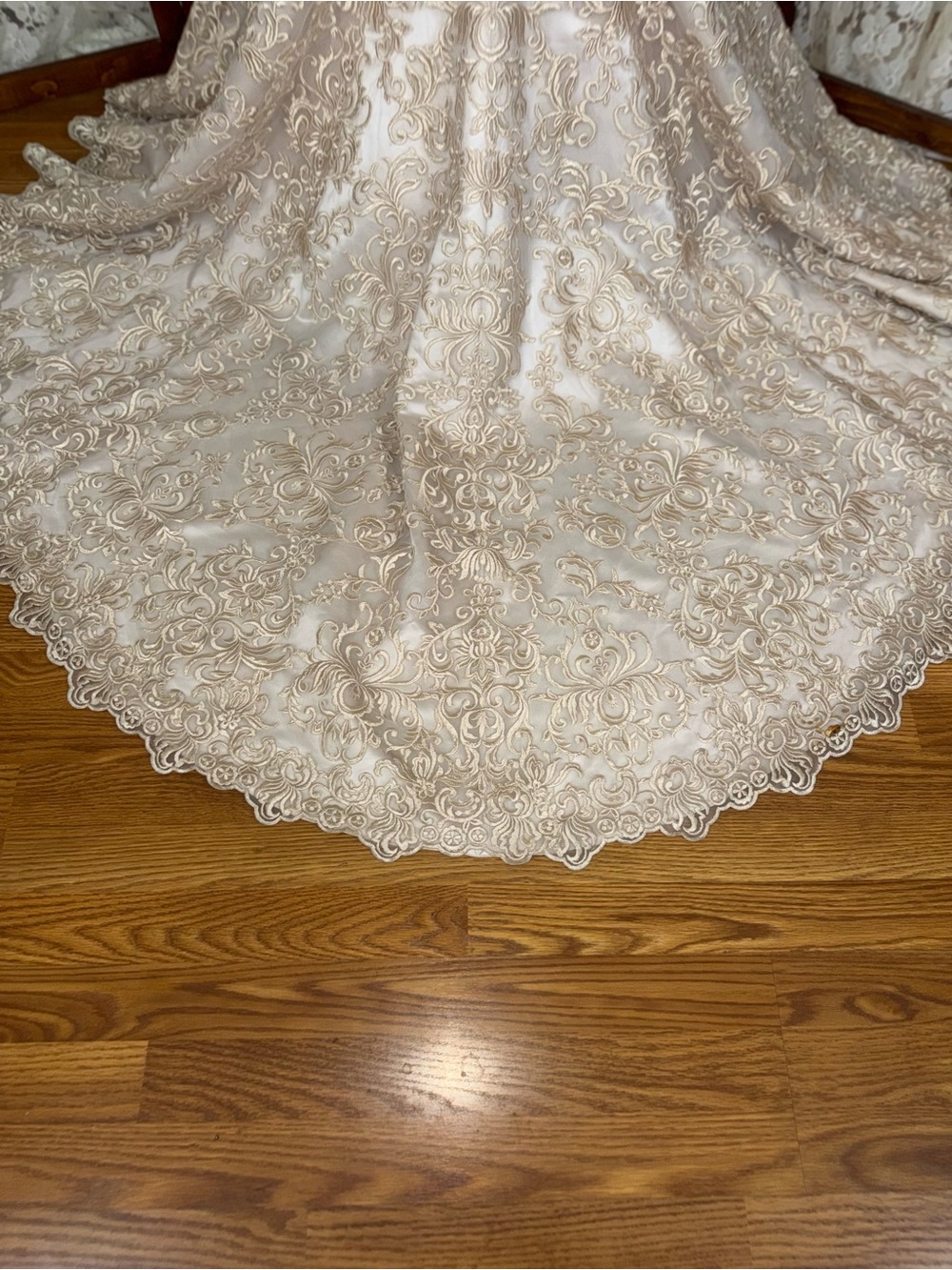 Stunning NEW Allure Romance Ivory Blush Champagne Wedding Gown - Picture 9 of 12